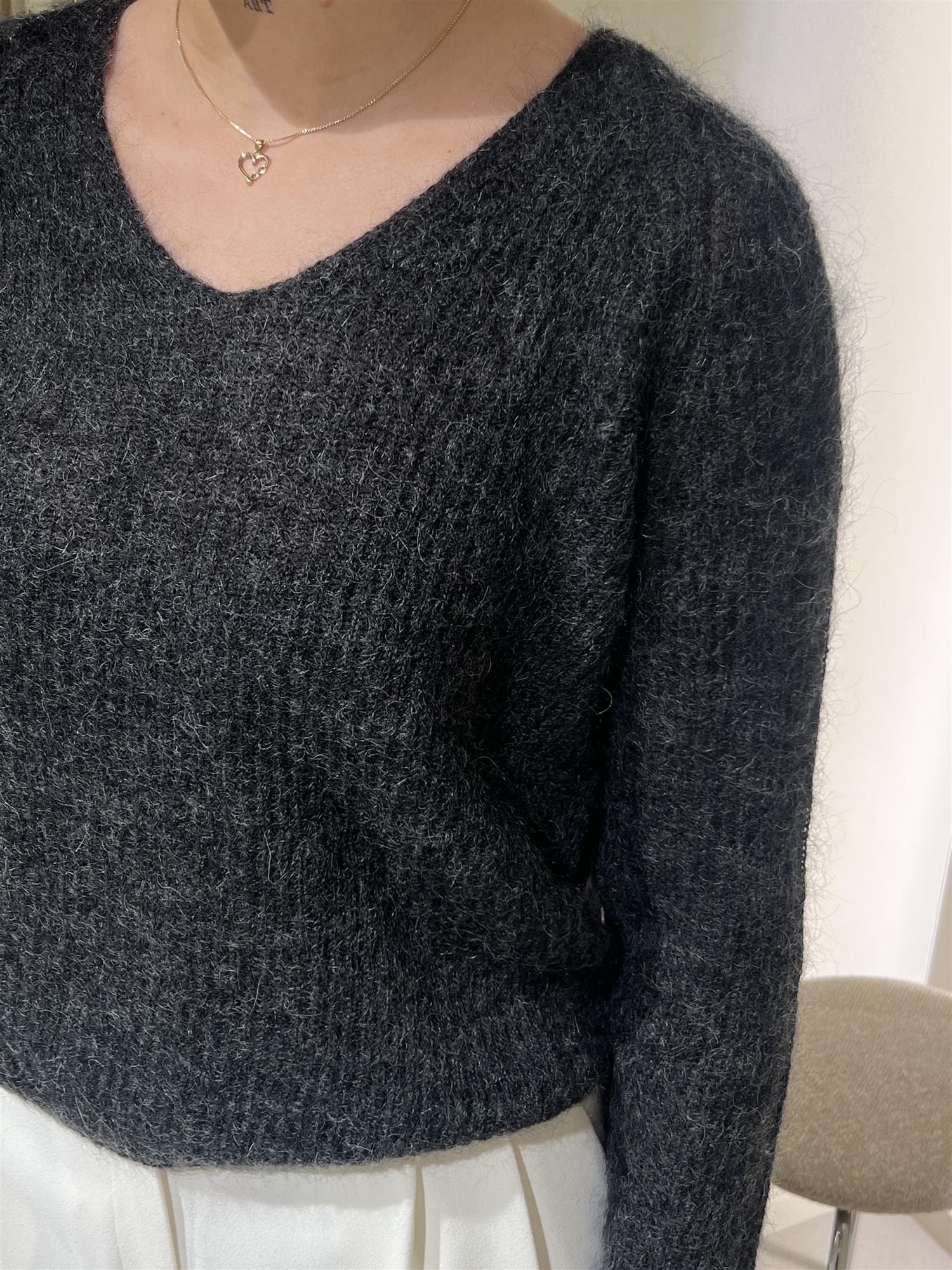 Genser - Ricetta Grey Loose-Knit Sweater