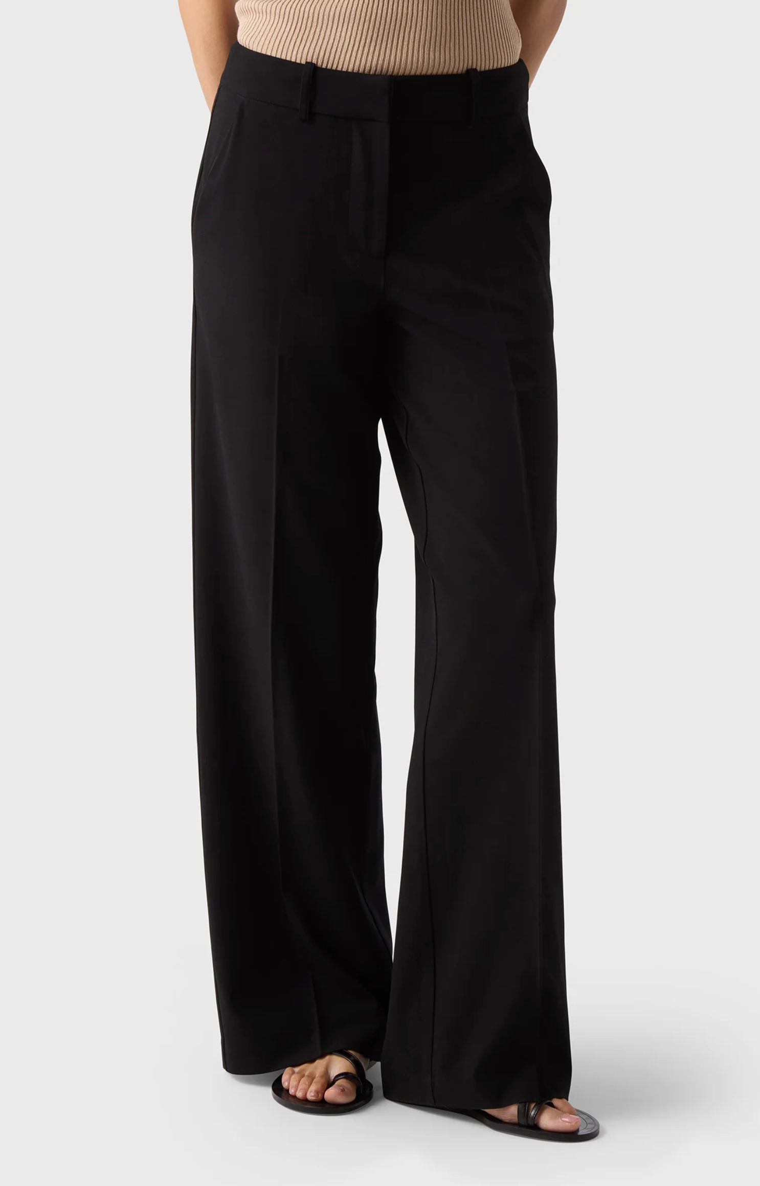 Bukse - Ingrid Stretch Crepe Trouser Black