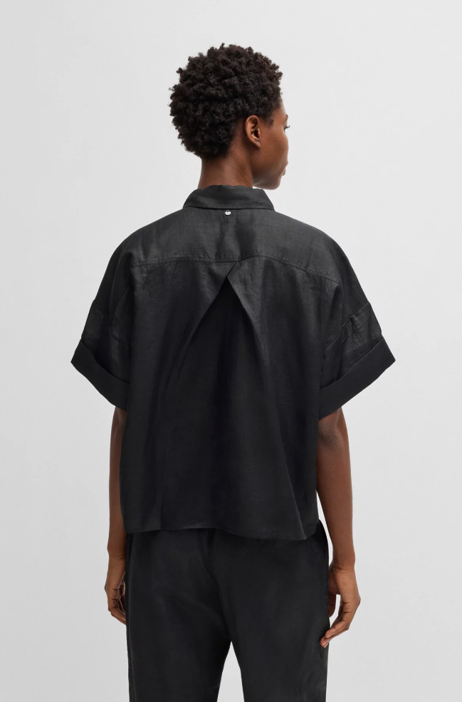 Bluse - Bisenas Oversized-Fit Blouse Black