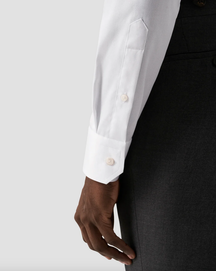 Skjorte - White Signature Twill Shirt Contemporary Fit
