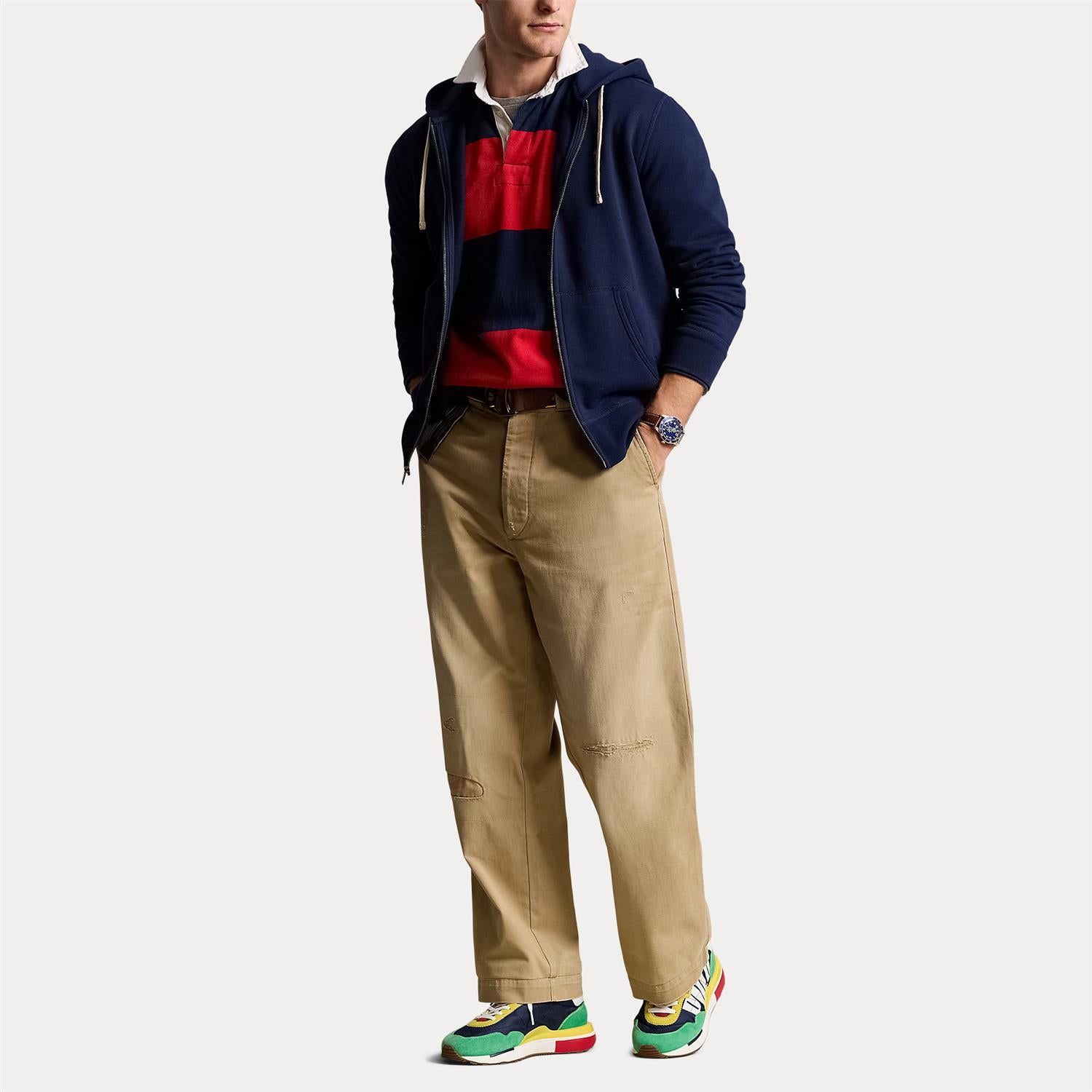 Hettejakke - The RL Fleece Hoodie Navy