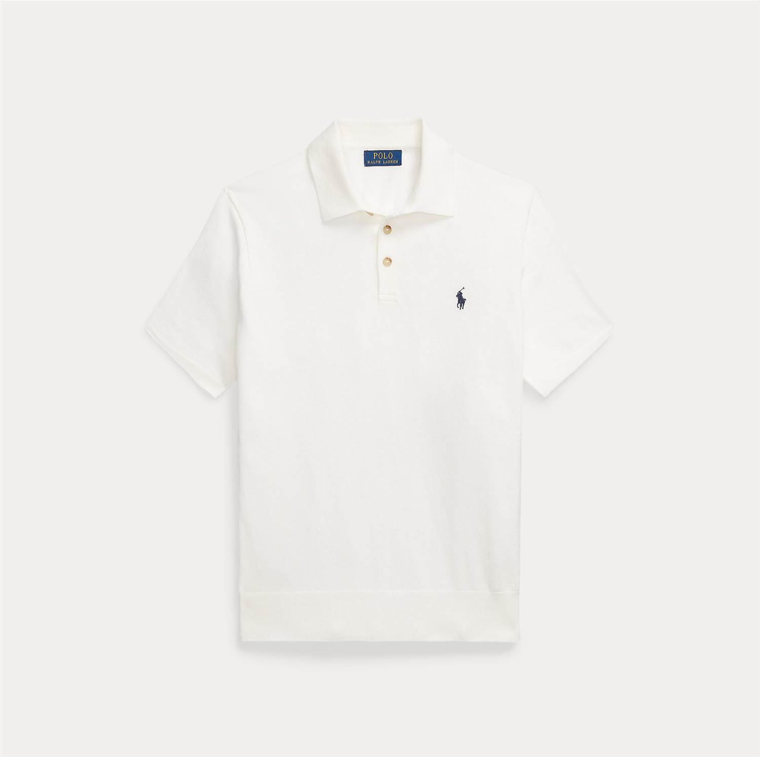 Pique - Cotton Polo Sweater Deckwash White