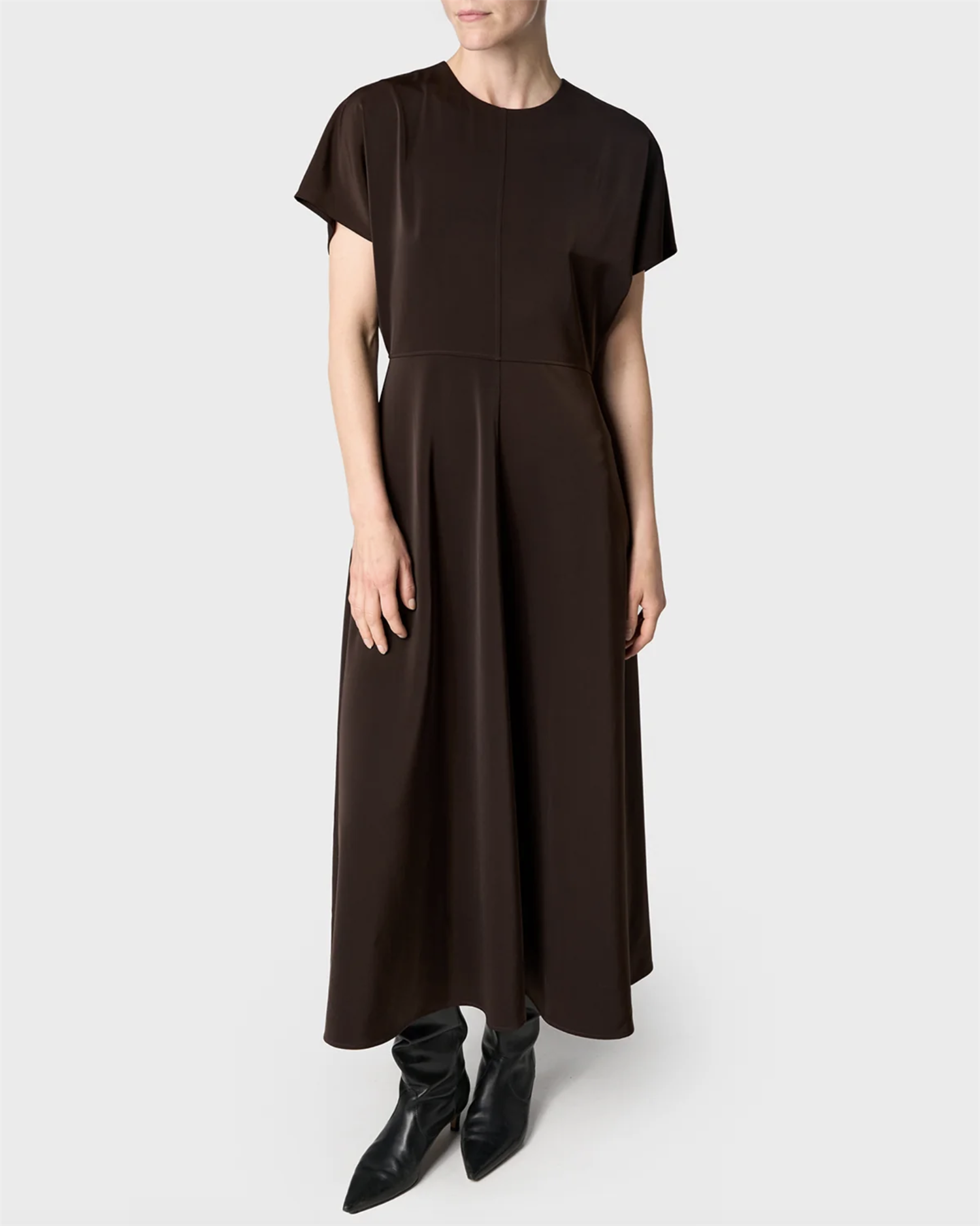 Kjole - Rhonda Satin Dress Chocolate