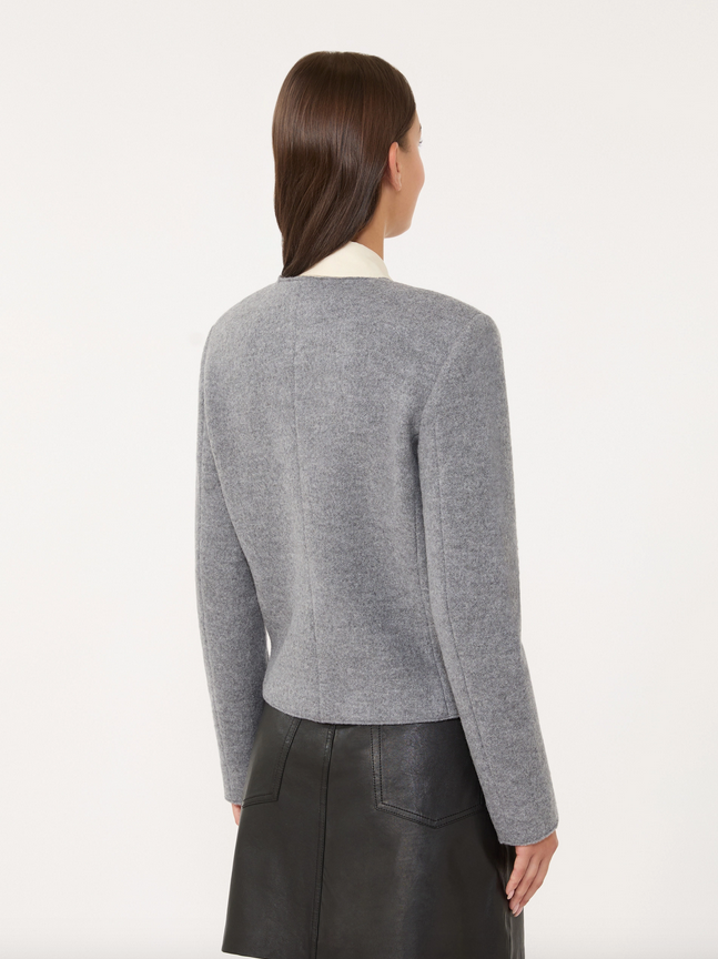 Jakke - Savona Boiled wool jersey jacket Medium grey