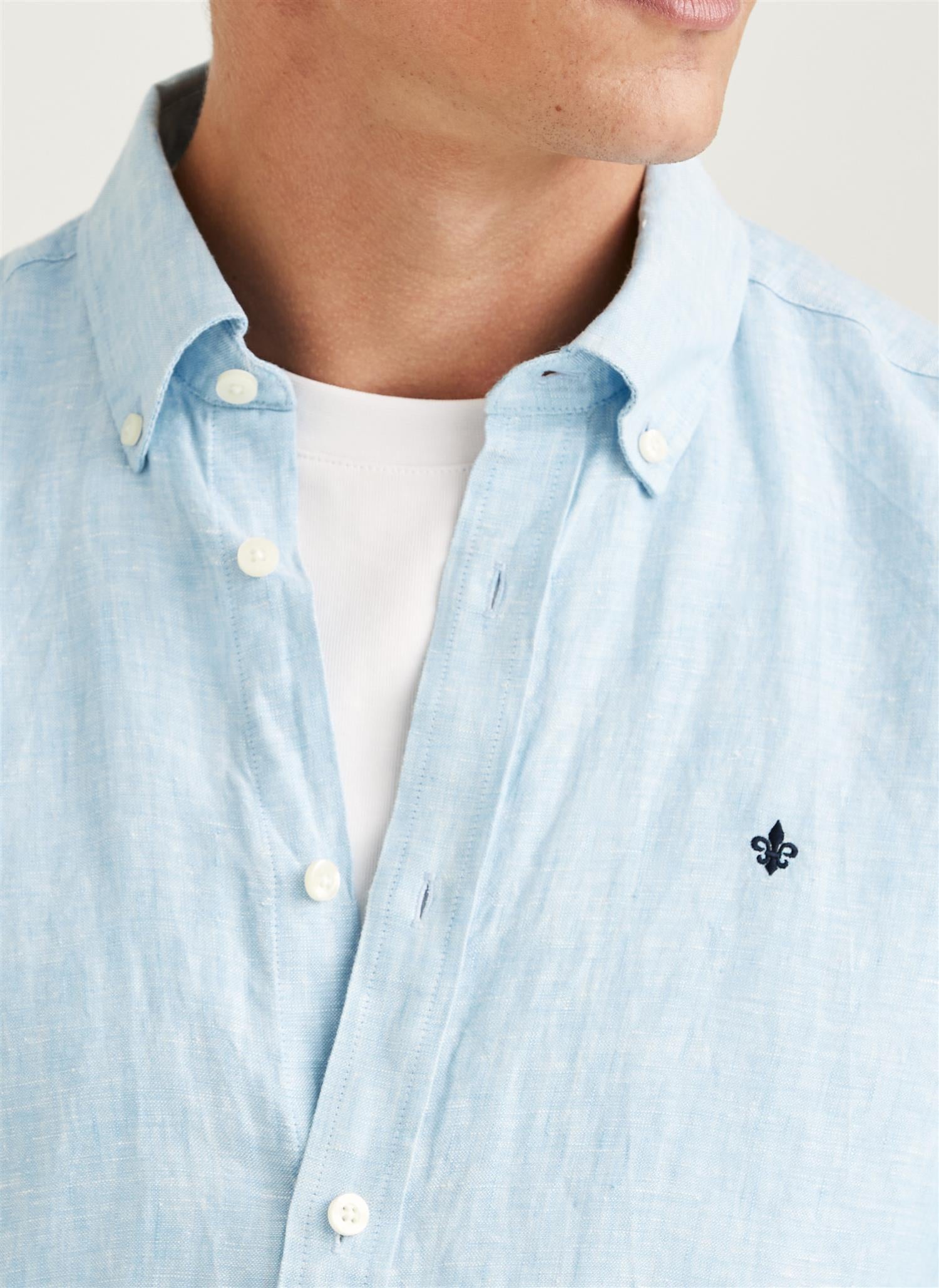 Linskjorte - Douglas Linen Shirt-Classic Fit Blue