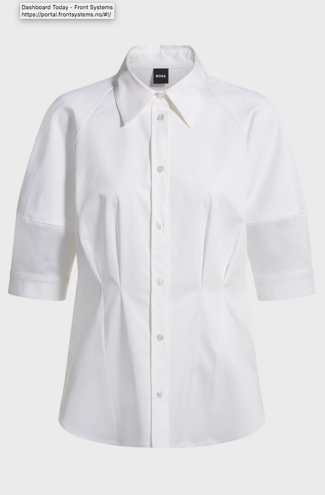 Skjorte - Belaurena Tailored Blouse Stretch Cotton White