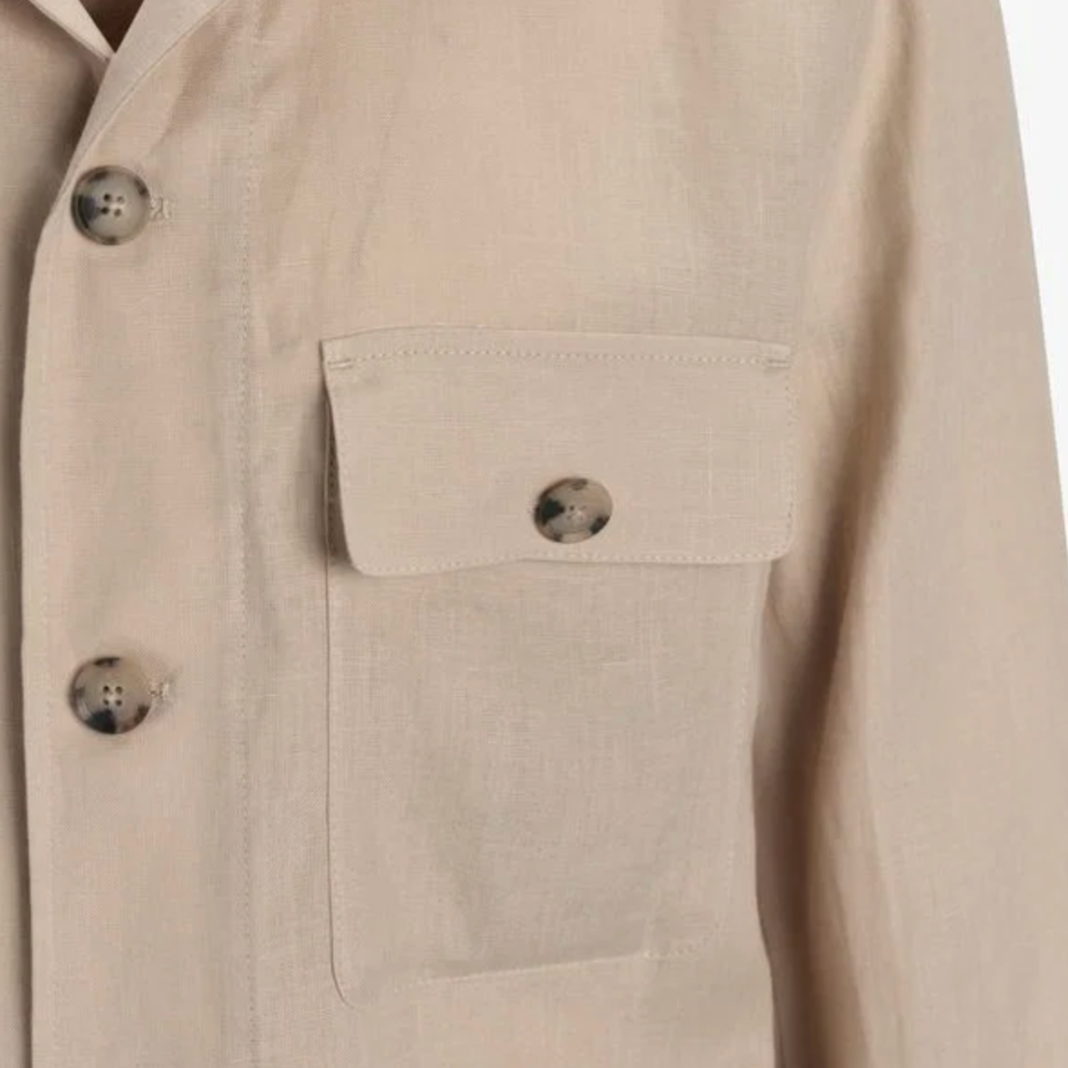 Skjorte - Relaxed-fit overshirt in linen open beige