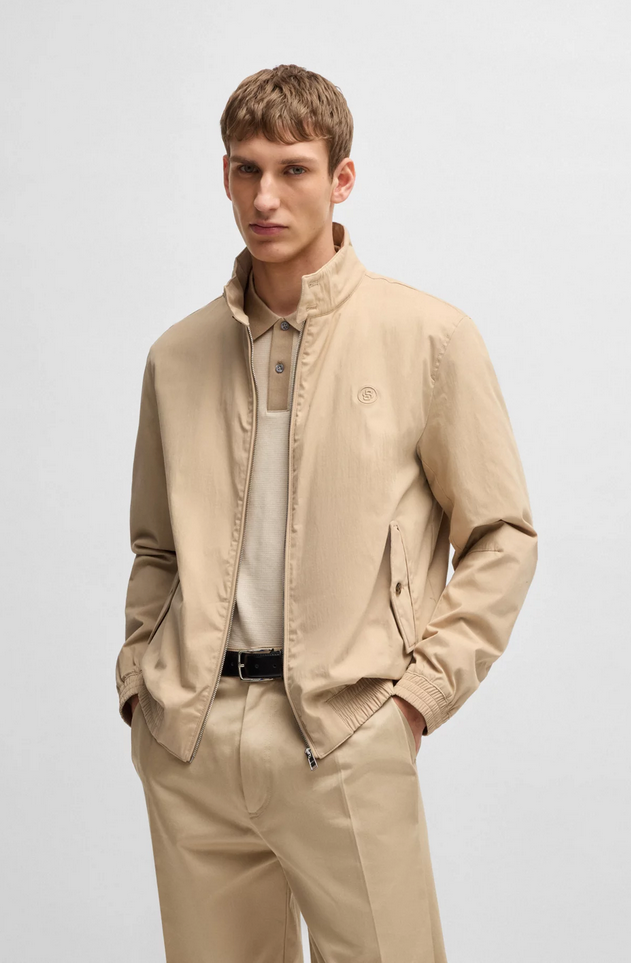 Ytterjakke - Coiner Cotton-Blend Jacket Double B Monogram Light Beige