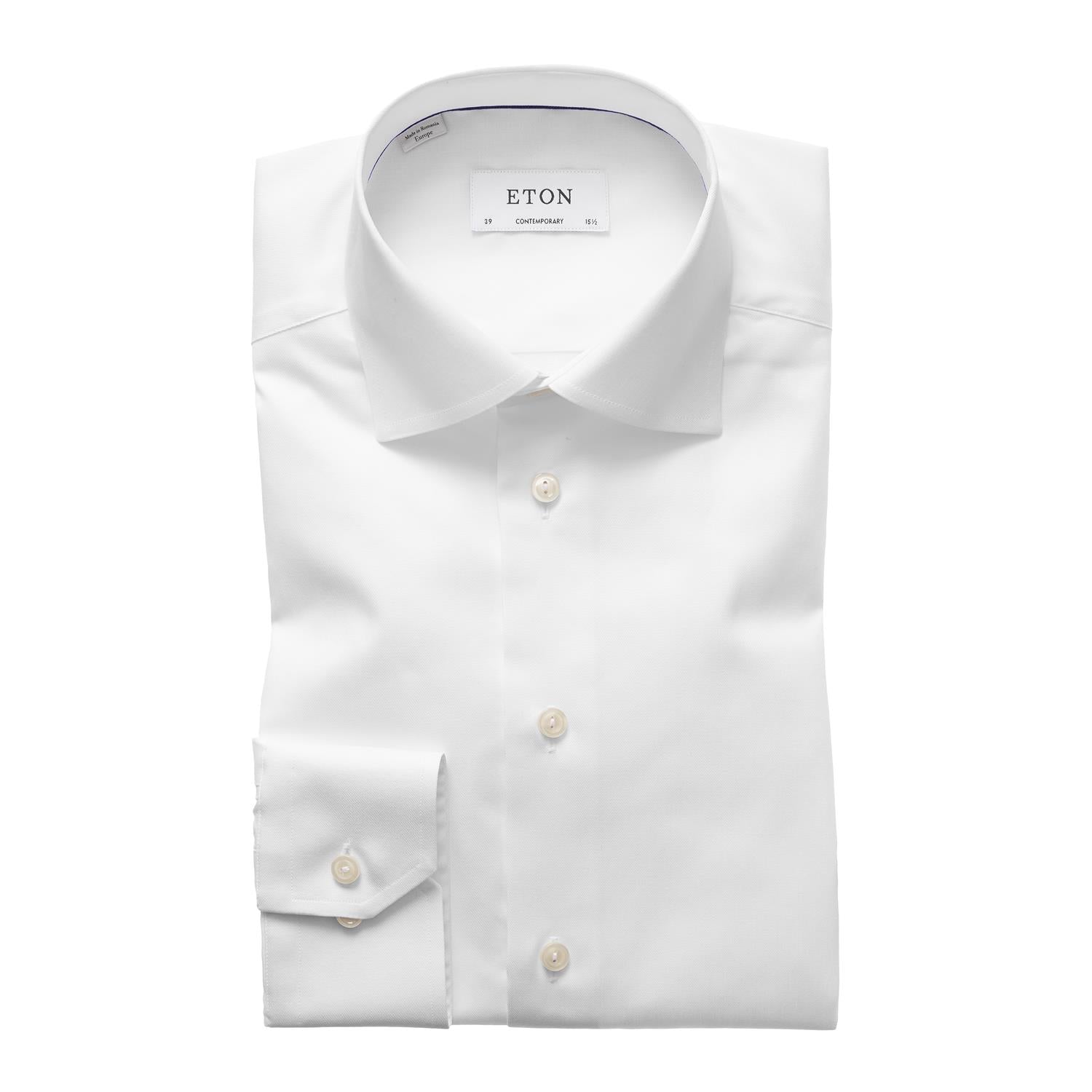 Skjorte - White Signature Twill Shirt Contemporary Fit