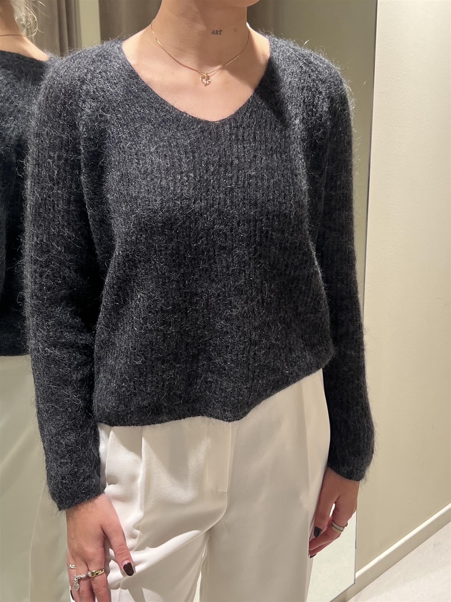 Genser - Ricetta Grey Loose-Knit Sweater
