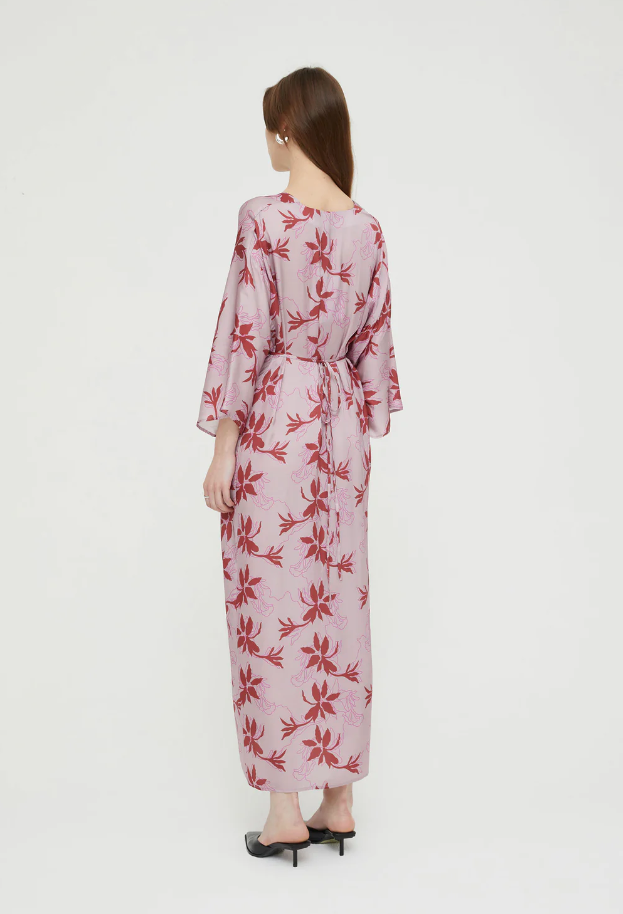 Kjole - Sbito Scollo A V In Raso Malve