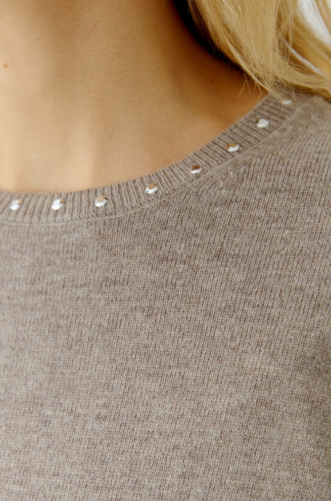 Genser - Jumper Short Sleeve Smokey Taupe
