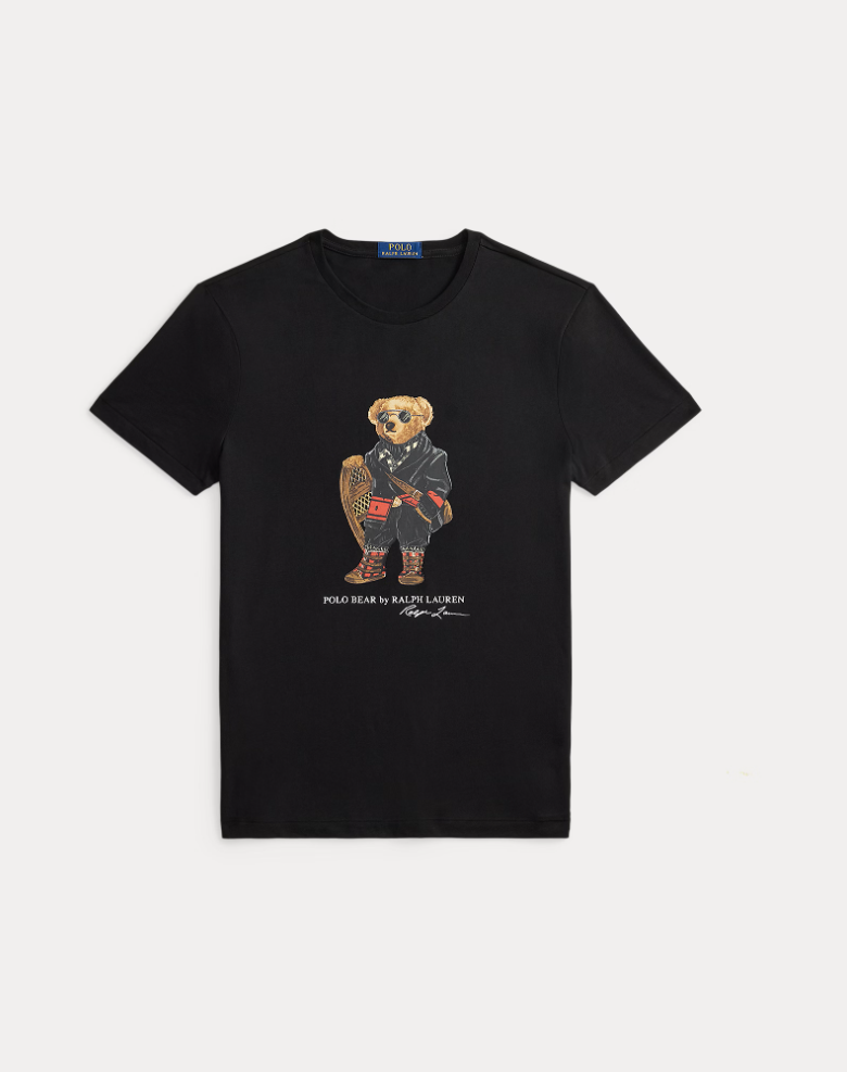 T skjorte - Custom Slim Fit Polo Bear Jersey T Shirt Black