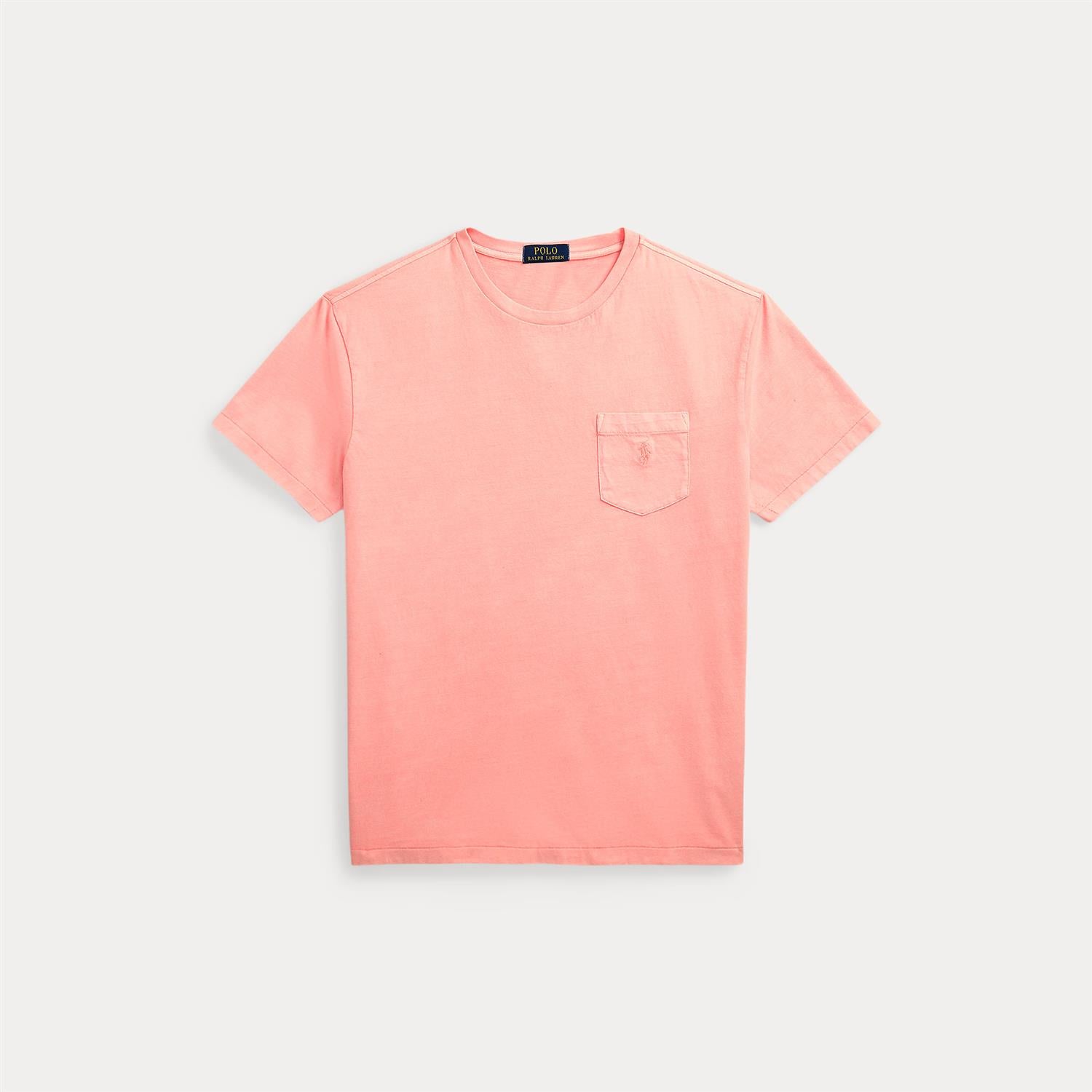 T skjorte - Custom Slim Fit Mineral Dyed Pocket T shirt Rose