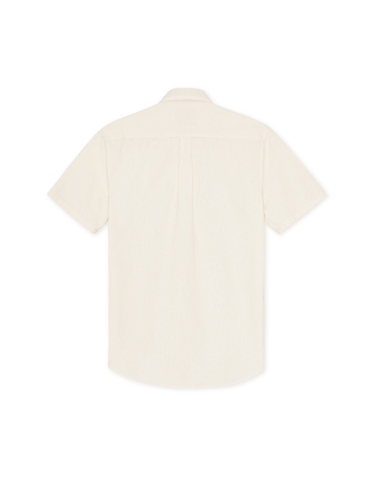 Skjorte - Konrad Cotton Linen SS Shirt Eggnog White