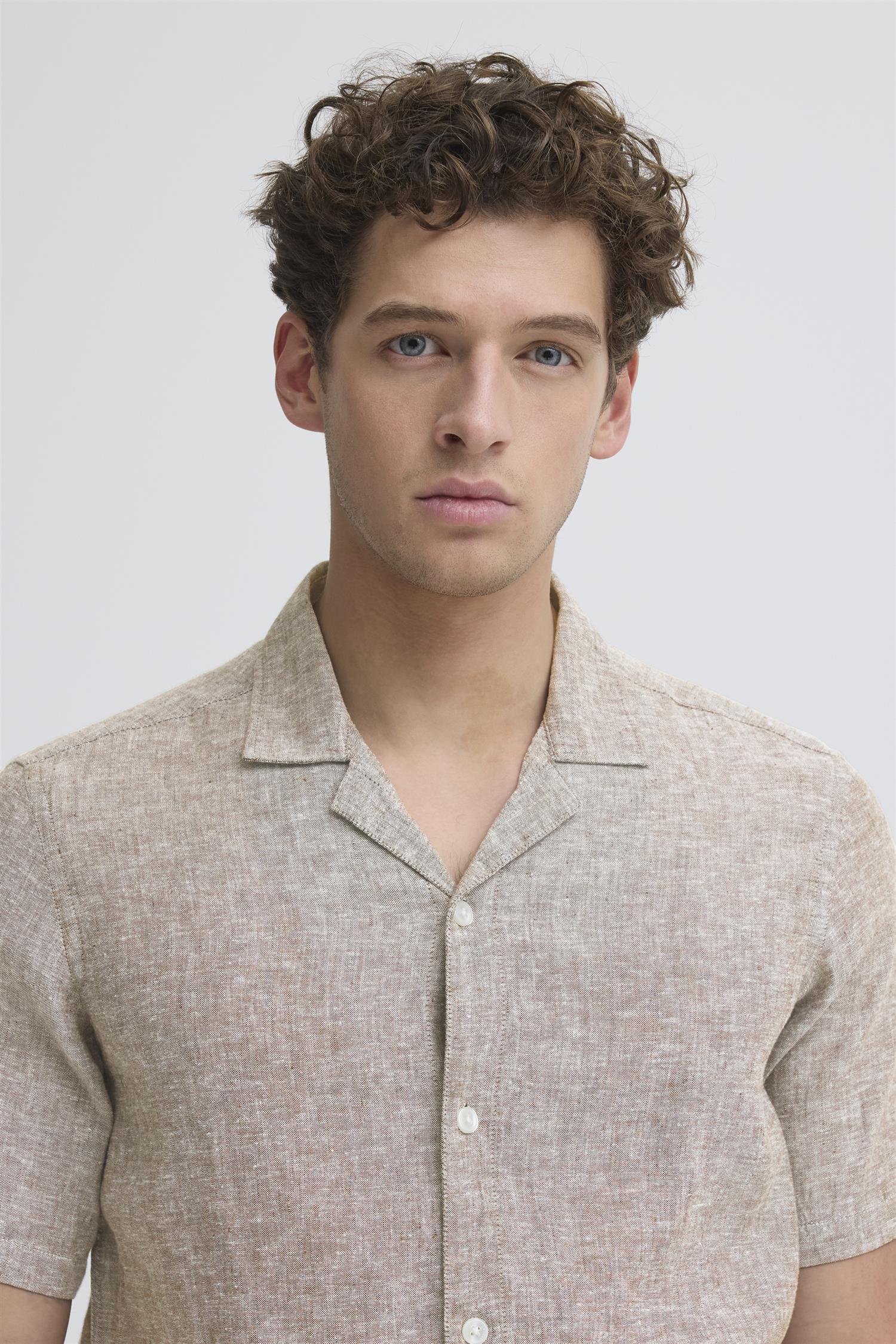 Skjorte - CFSAUBY SS RS Linen Shirt Demitasse