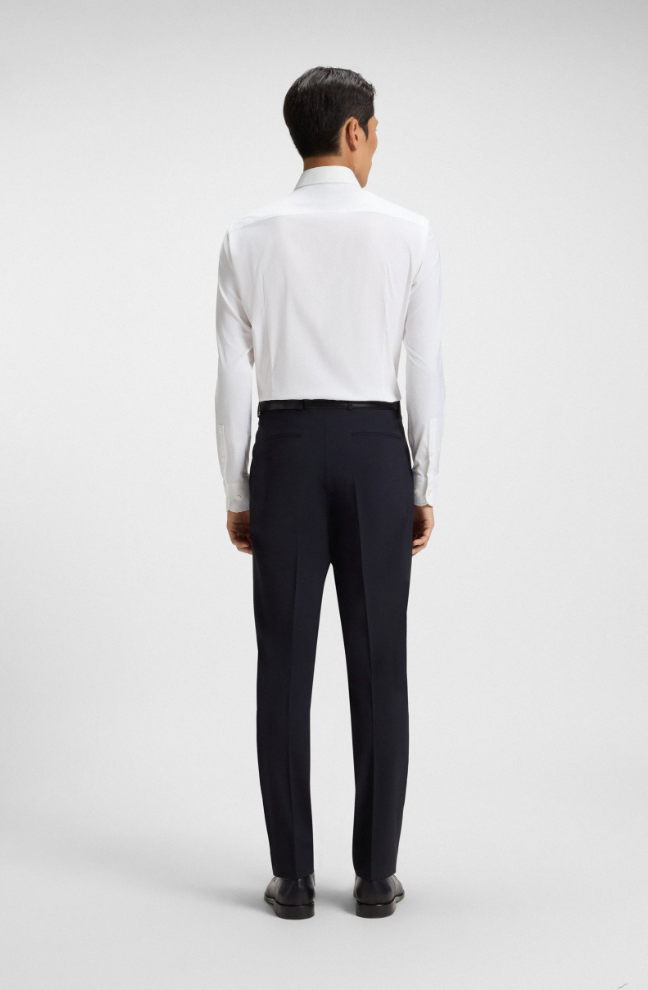 Skjorte - Slim-Fit Shirt In Performance-Stretch Twill White