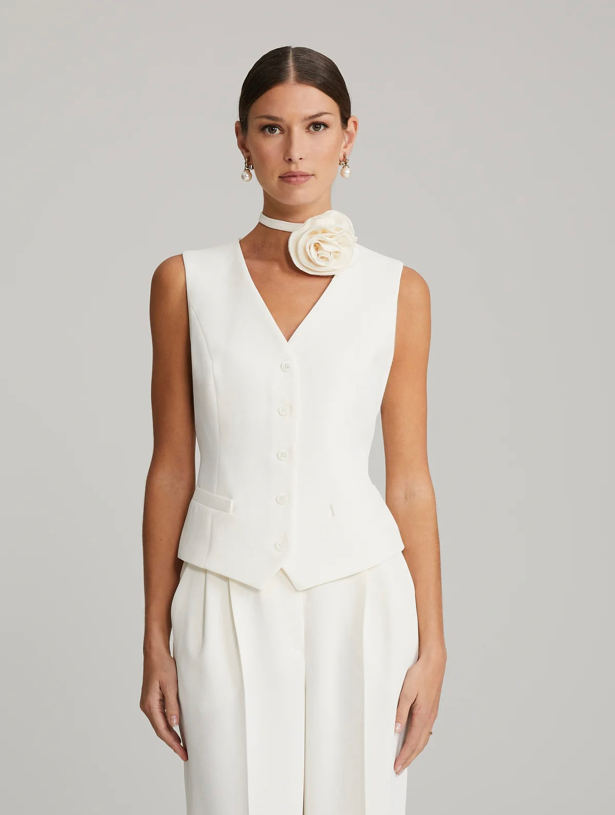 Vest - Maria Vest Chalk White