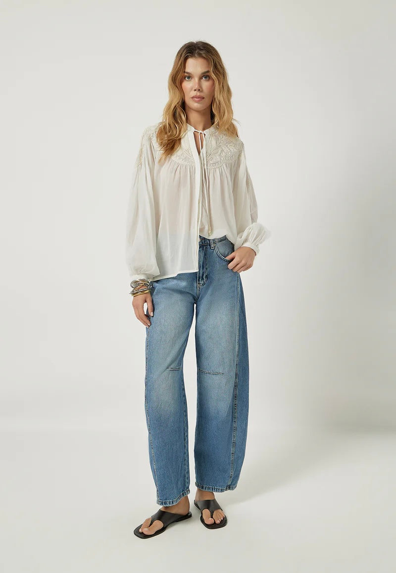 Bluse - Petronella Top Papyrus