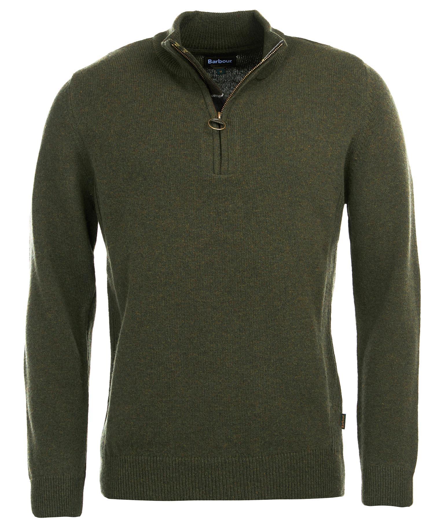 Holden Half Zip Knitted Jumper Olive