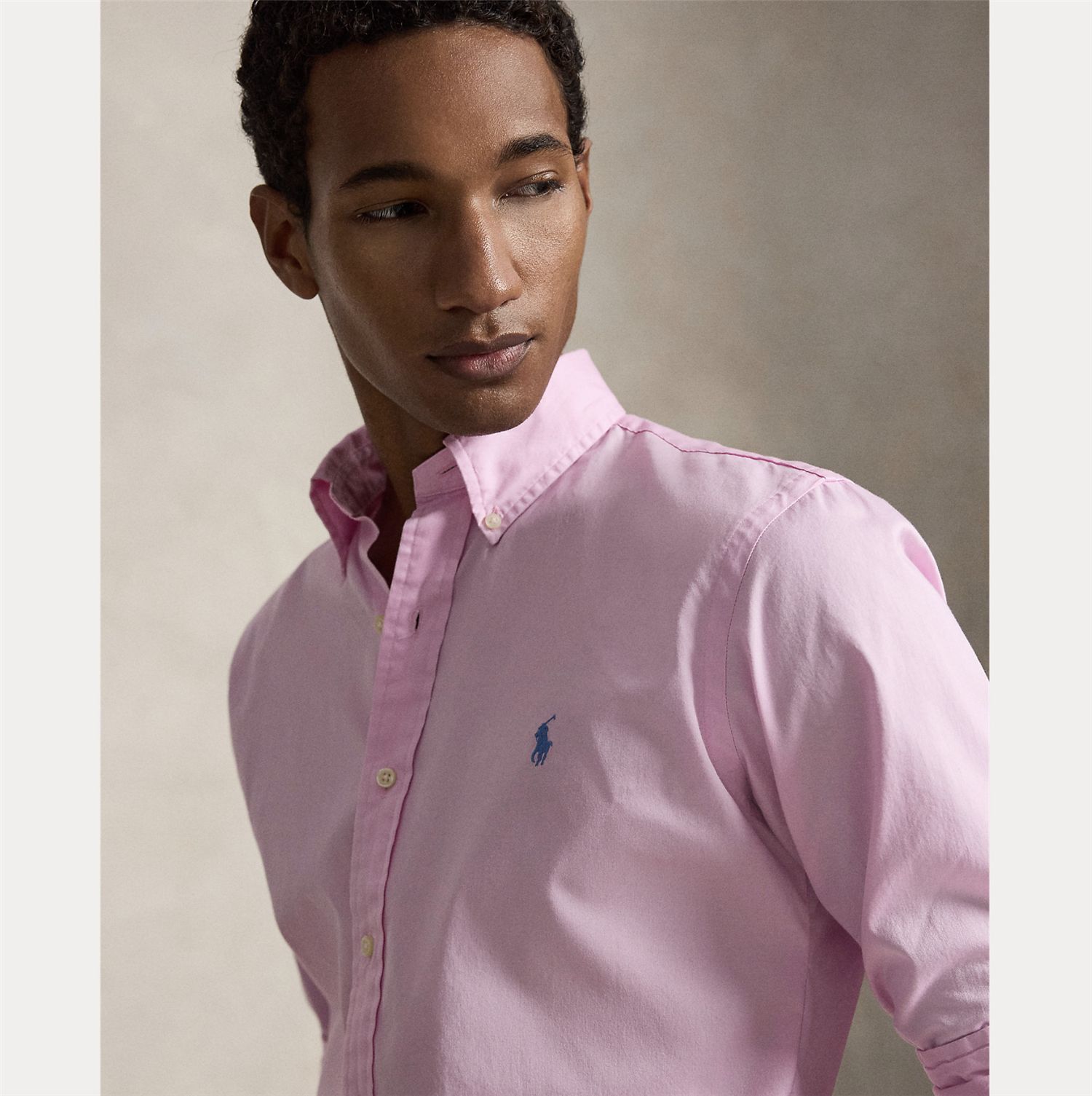 Skjorte - Custom Fit Featherweight Twill Shirt Pink