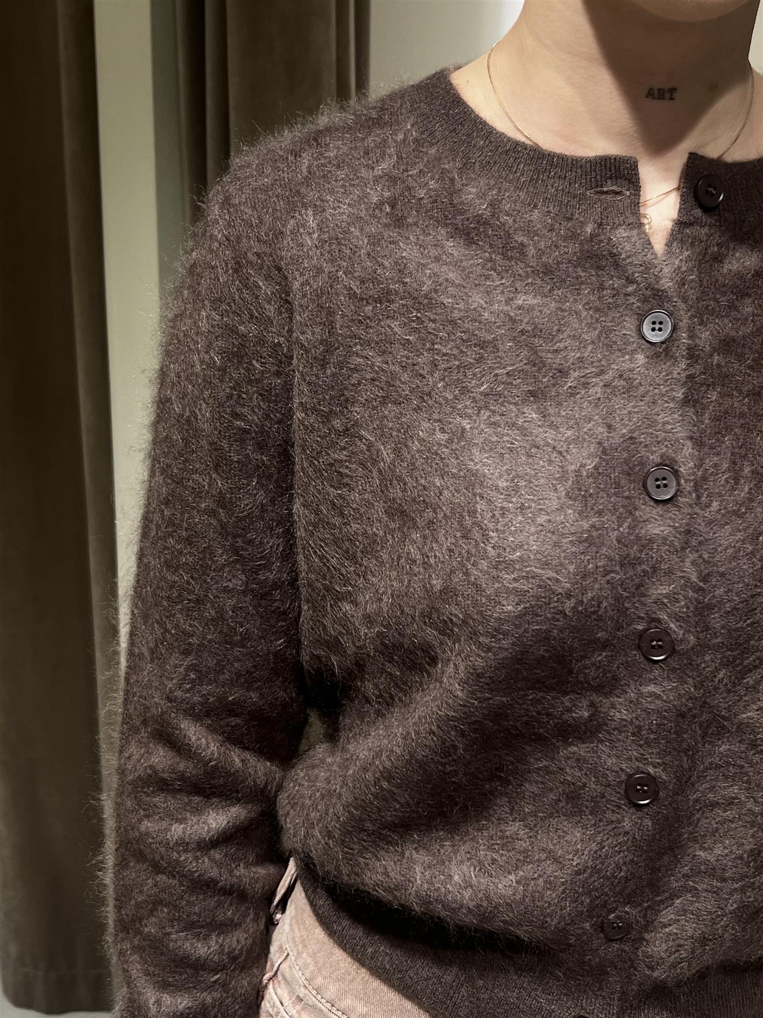 Cardigan - Soft Cashmere Cardigan Beige Melange