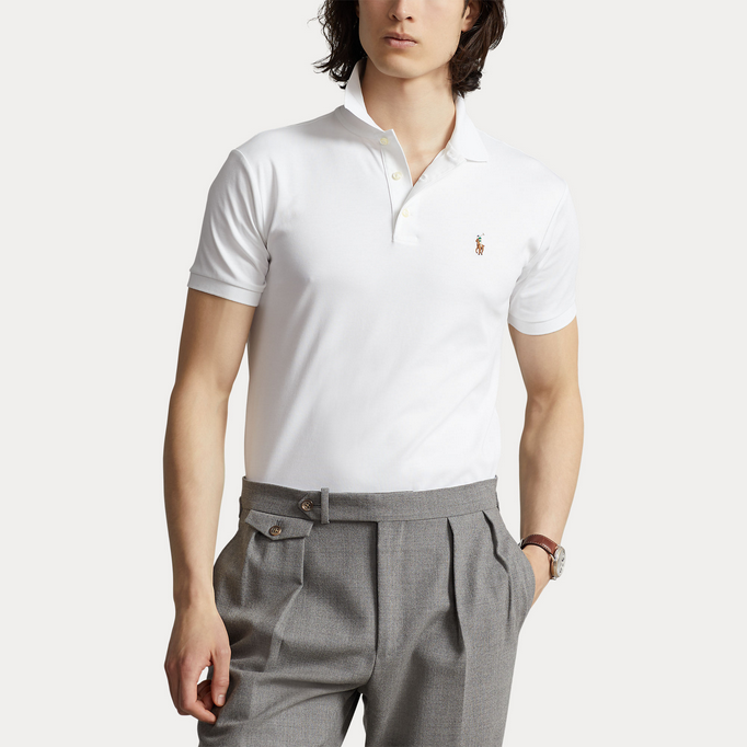 Pique - Slim Fit Soft Touch Polo Shirt White