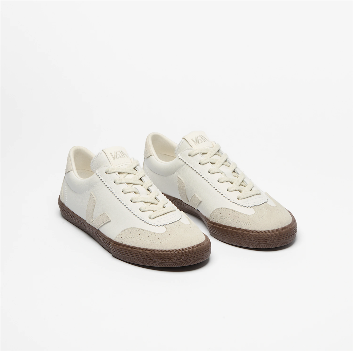 Sneakers - Volley LeatherWhite Natural Bark M