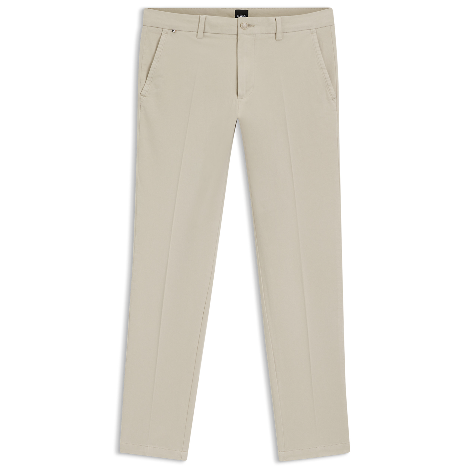 Bukse - Kaiton Slim Fit Trousers In Stretch Cotton Twill Open Beige