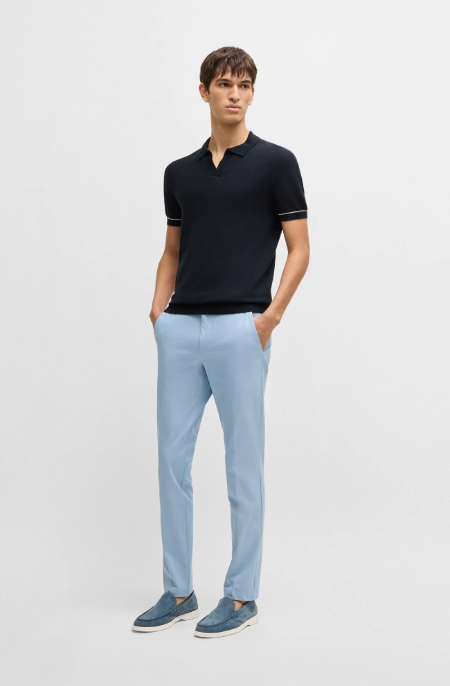 Pique - Jianluca Cotton-Blend Knit Sweater Dark Blue