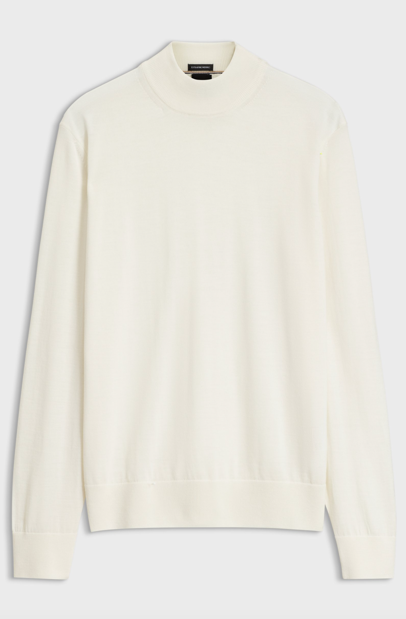 Genser - Mock Neck Sweater In Extra Fine Merino Wool Open White