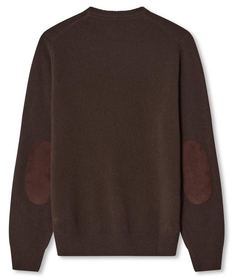 Genser - Essential Patch Crew Neck Sweater Brown