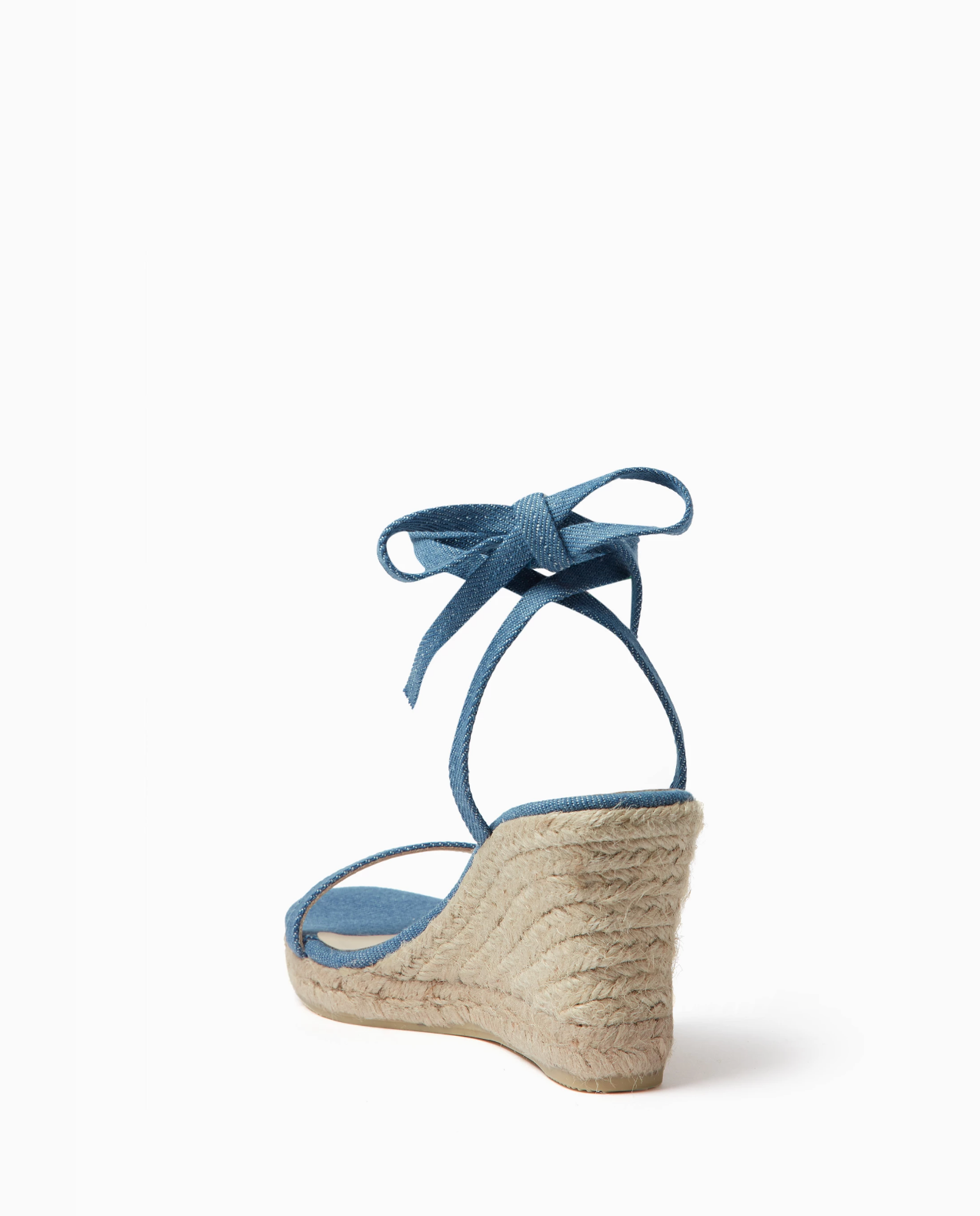 Espadrillos - Willa Denim Blue Leather Espadrilles