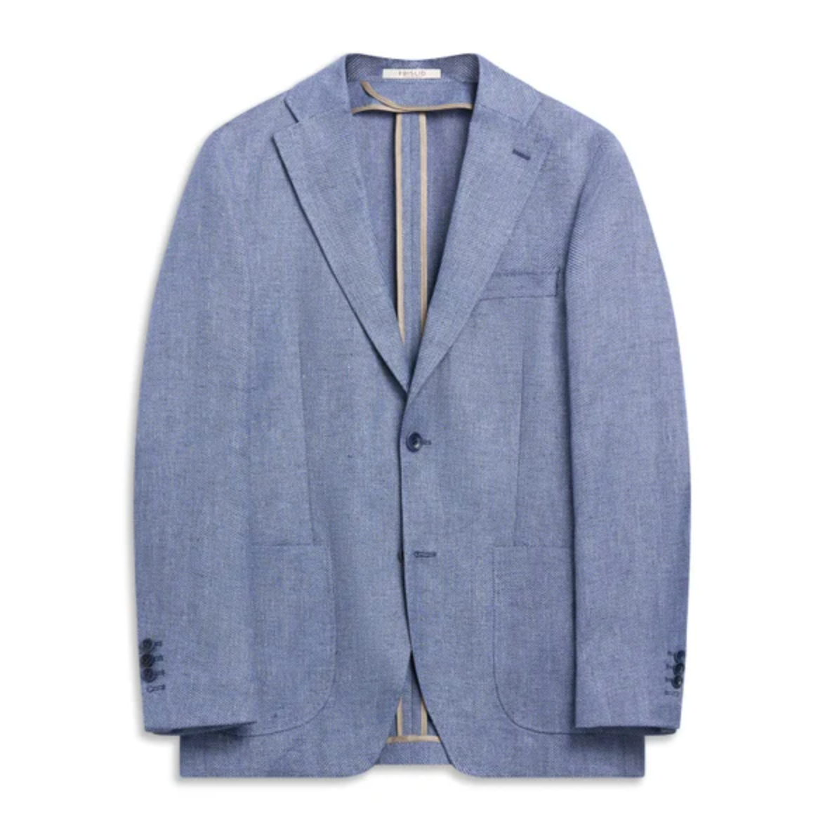 Blazer - Savino Linen Cotton Blend Blazer Blue