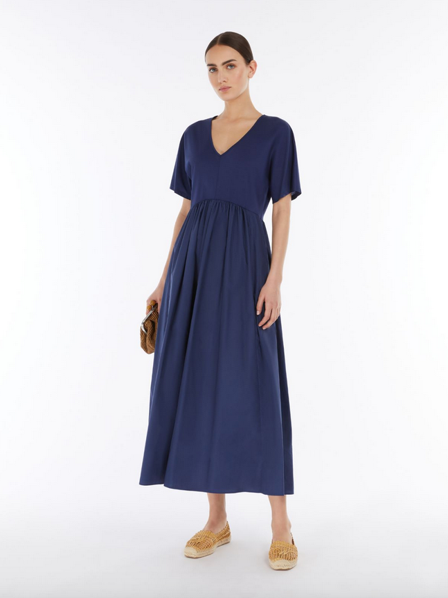 Kjole - Bronzo Wide Jersey Dress Navy