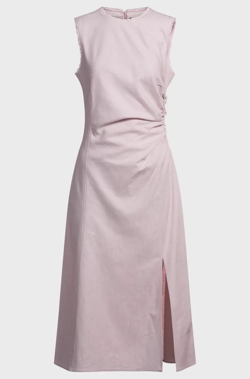 Kjole - Melange Dress with frayed and gathered details