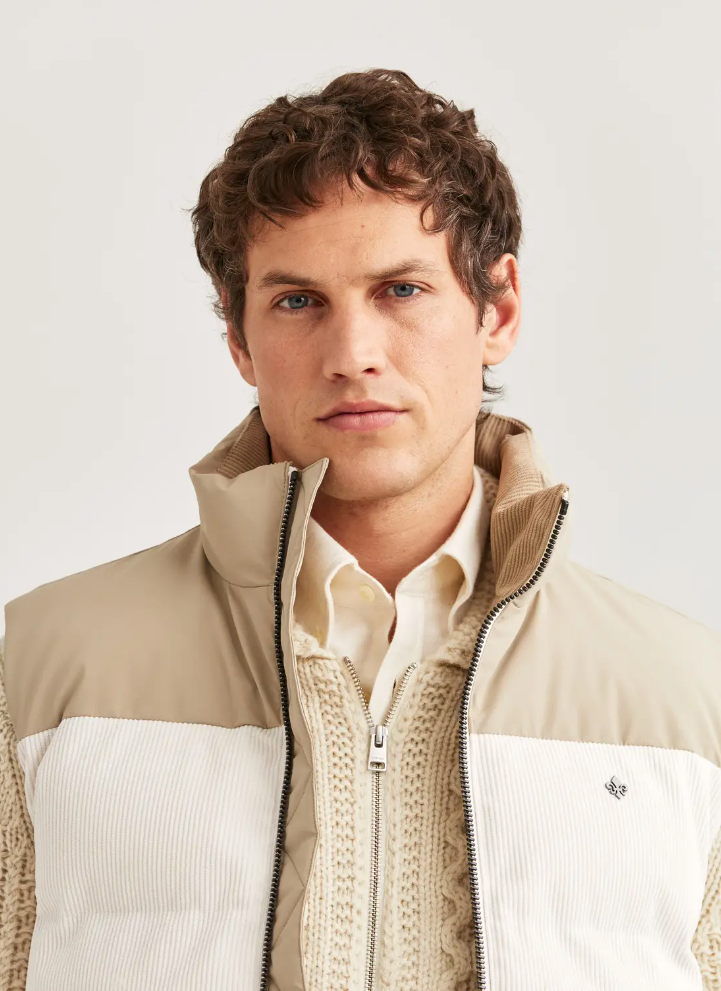 Vest - Catton Puffer Vest Off White