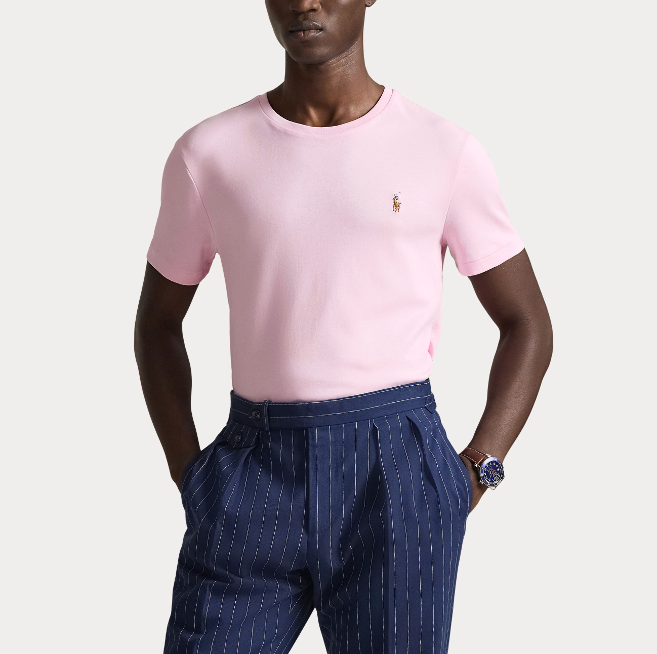 T-skjorte - Custom Slim Fit Soft Cotton T-Shirt Carmel Pink
