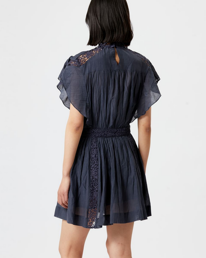 Kjole - Gisele Lacy Cotton Dress Faded Night
