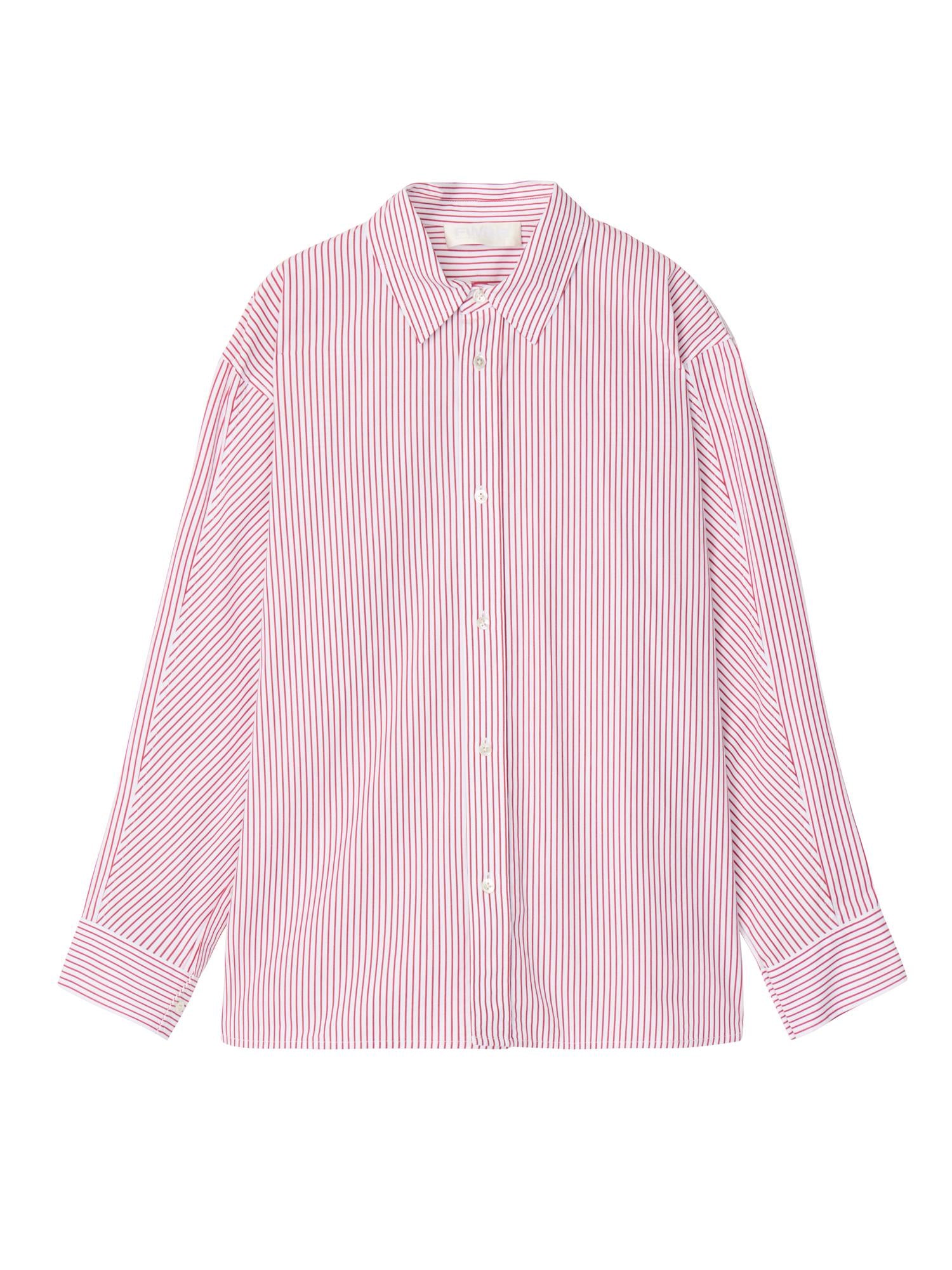 Skjorte - Coastal Shirt White Red Pinstripe