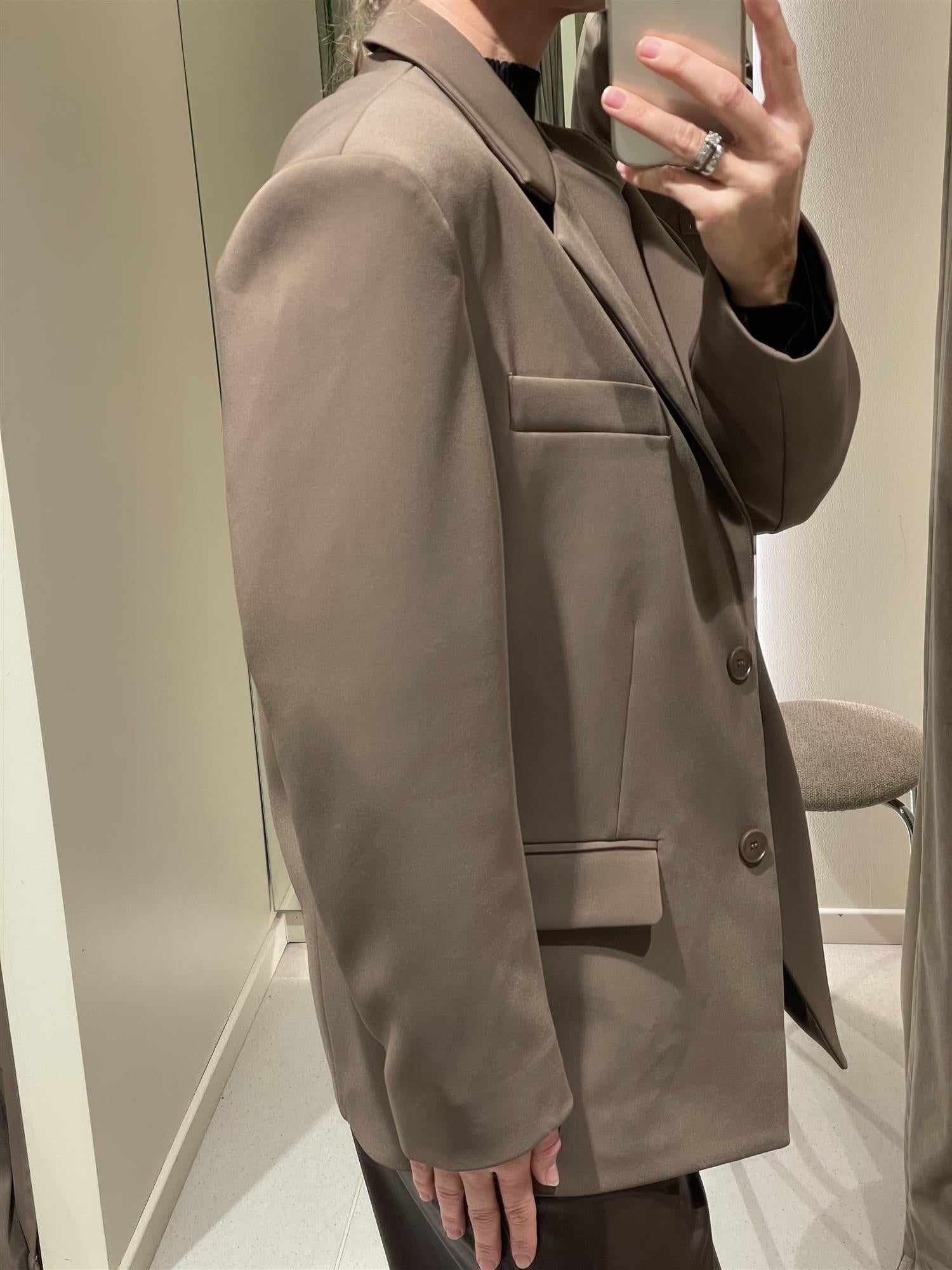 Blazer - Oversized Blazer Dark Earth