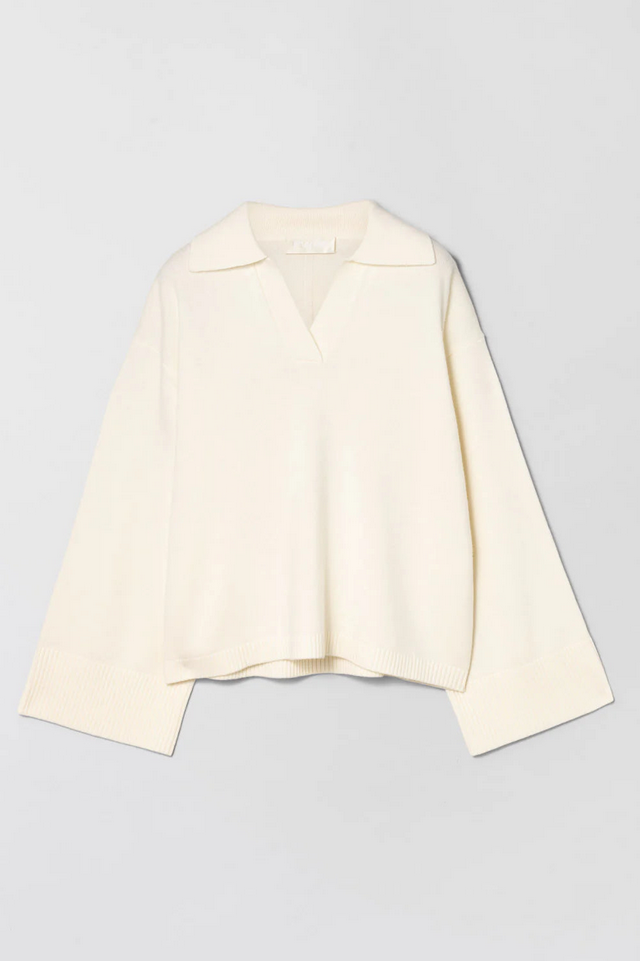 Genser - Cape Cod Polo Sweater Macadamia