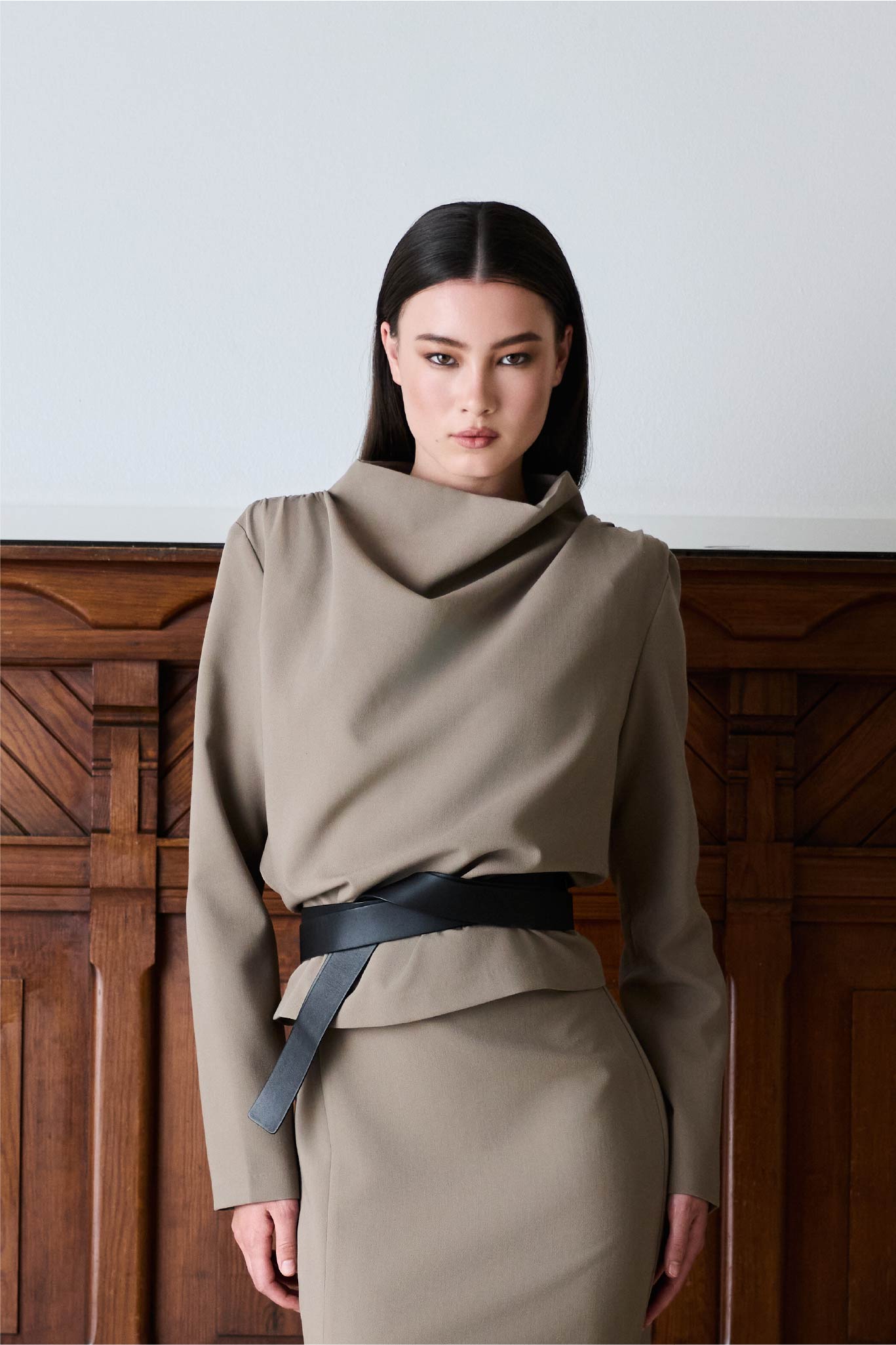 Topp - Beverly Top Taupe Grey