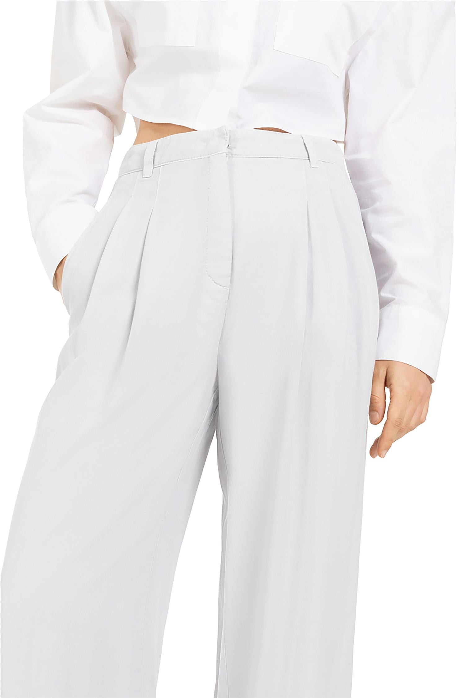 Bukse - Emilie Cropped Silver Sky