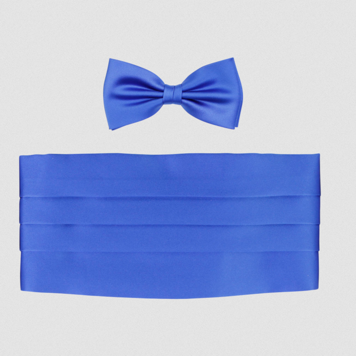 Smokingsett – Sløyfe & Magebelte - Ceremony Cummerbund Napoli Royal Blue