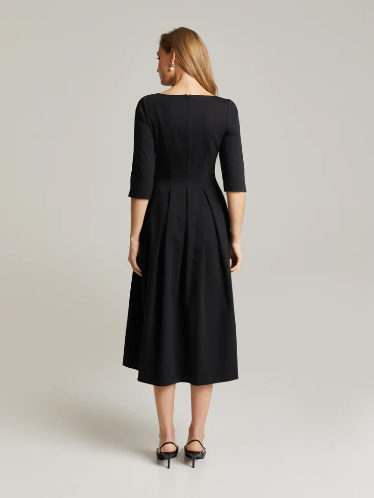 Kjole - Julitta 3/4 Sleeve Dress Black