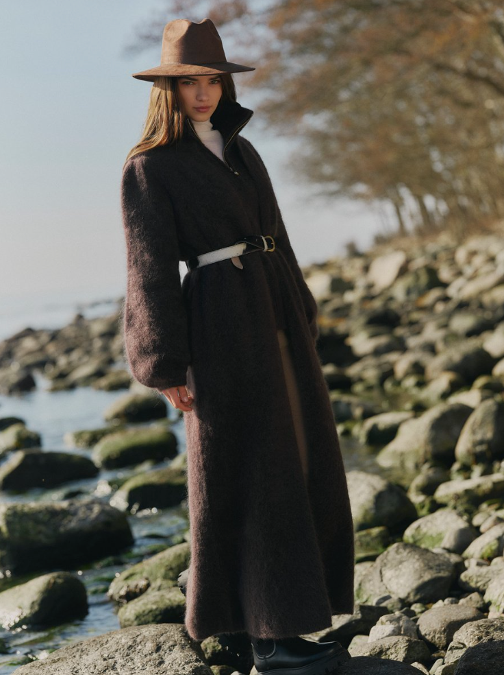 Cardigan - Olivia Chunky Cardigan Dark Brown