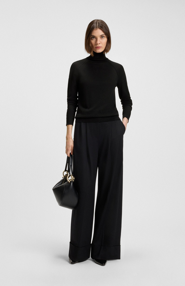 Turtleneck - Rollneck Sweater Merino Wool Black