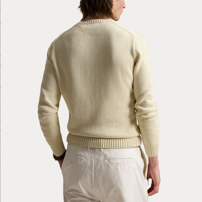 Genser - Cotton Crew Neck Sweater Andover Cream