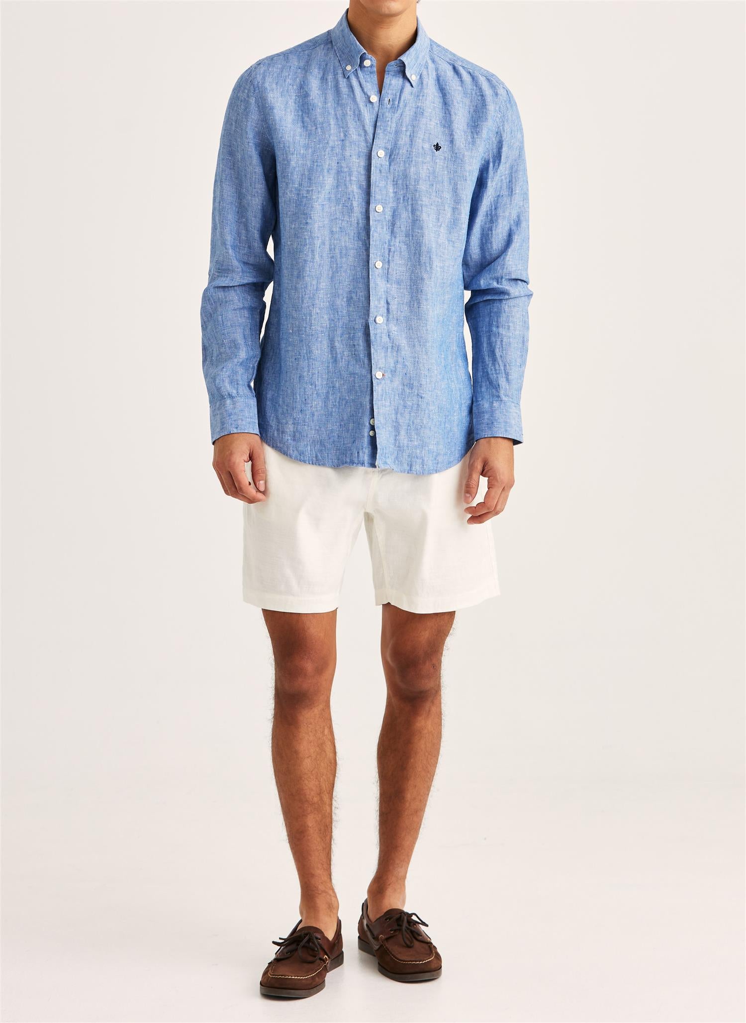 Linskjorte - Douglas Linen Shirt-Classic Fit Blue